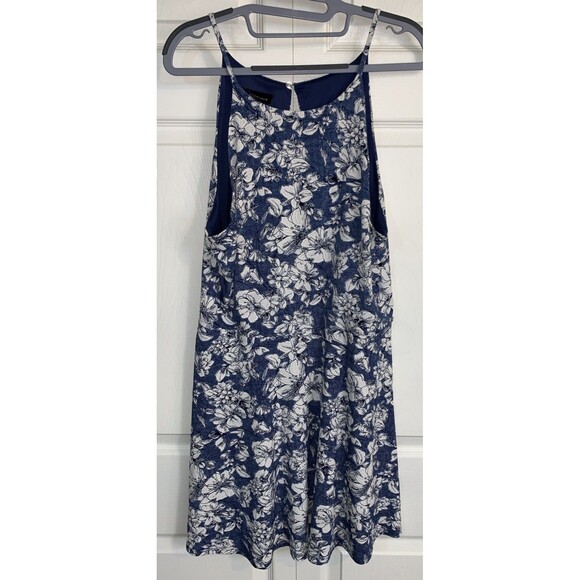 Fortune + Ivy Dresses & Skirts - Fortune + Ivy Women's Spaghetti Strap Dress XL Blue Floral Fit and Flair